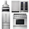 36 Dual Fuel Range, Range Hood, Microwave, Refrigerator, Dishwasher, Wine Cooler U933021