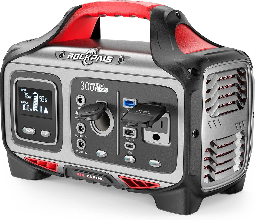 300W Portable Power Station 280wh Solar Generator with 110V AC Outlet T26292