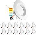 5/6 Inch LED Recessed Retrofit Downlight, 14W, Color Selectable, Dimmable, 12 Pack G759