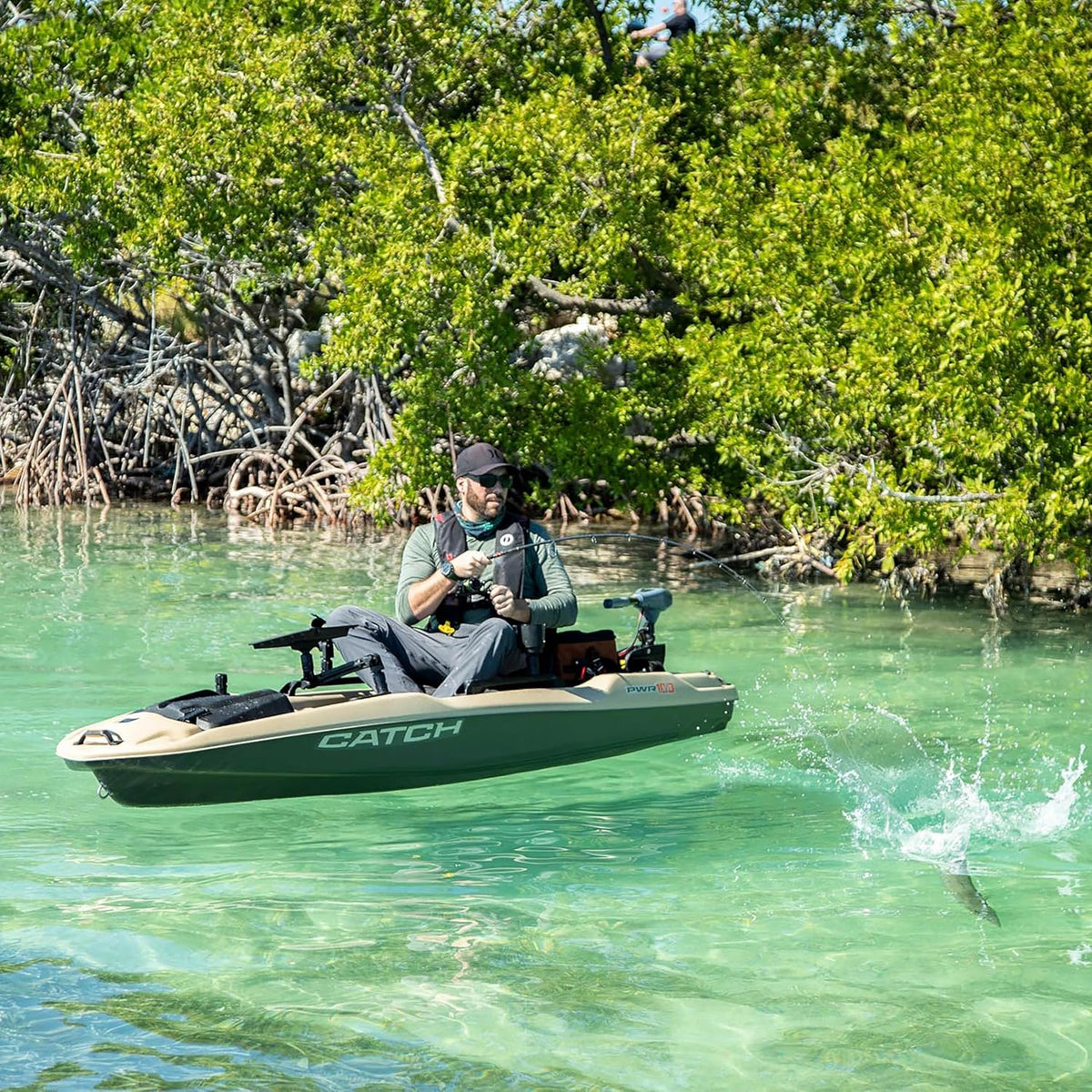 Sit-on-Top Fishing Kayak 10 ft Light Kaki H59294