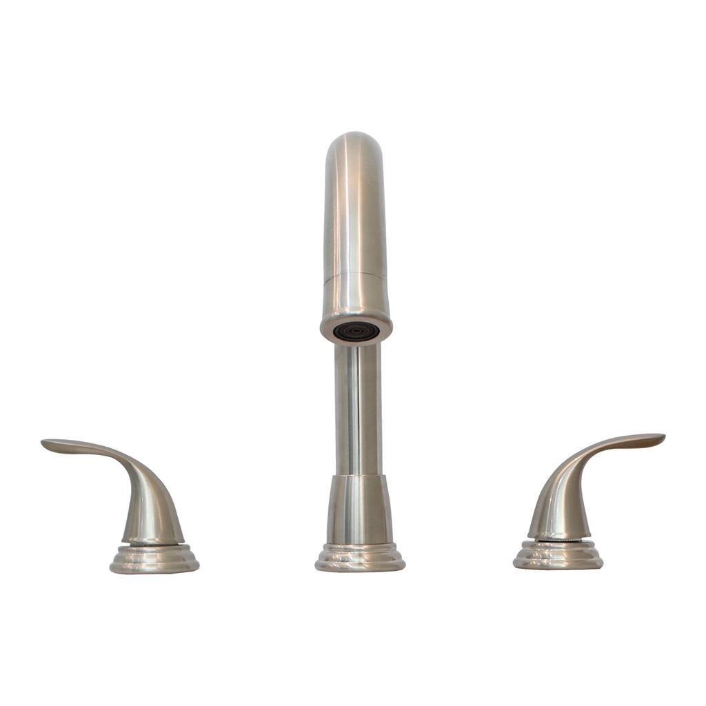 Stainless Steel Widespread Bathroom Sink Faucet Brushed Nickel F690578