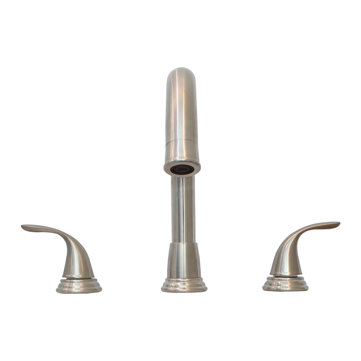 Stainless Steel Widespread Bathroom Sink Faucet Brushed Nickel F690578