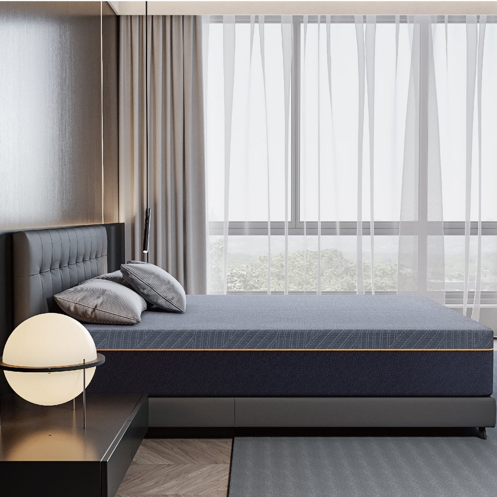 Black 12 inch Full Size Memory Foam Hybrid Mattress C5026