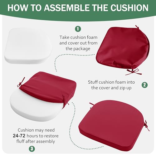 Waterproof Fade Resistant Outdoor Chair Cushions Set of 4 Navy Blue S200273