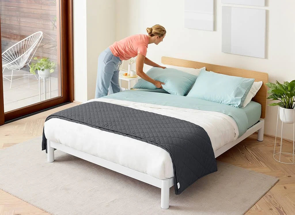 Gray Slate Queen Platform Bed Frame F834