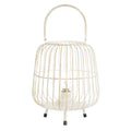 White Metal Caged Lantern U7496
