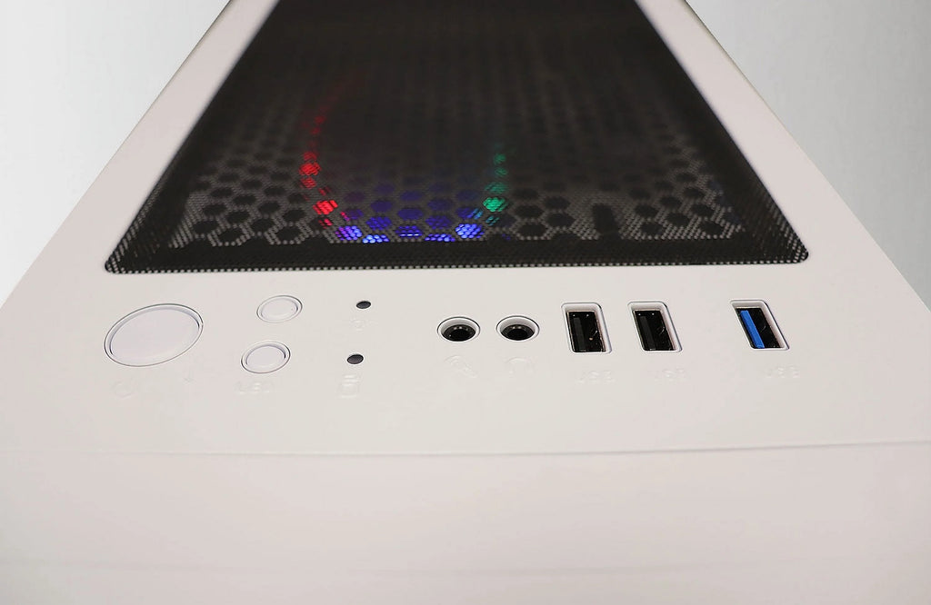White Intel Core i5 3.40GHz GeForce GTX 650 8GB RAM 1TB HDD WiFi RGB Lighting Windows 10 Pro Gaming PC Desktop Computer F826134