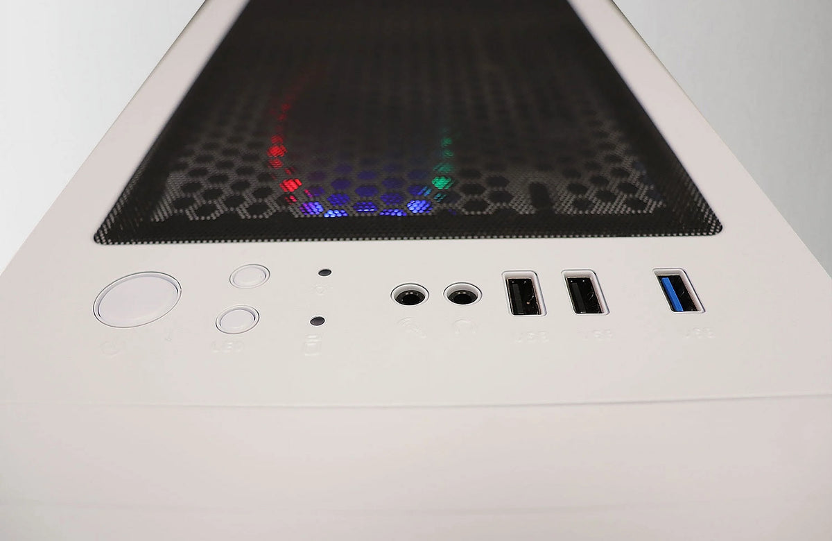 White Intel Core i5 3.40GHz GeForce GTX 650 8GB RAM 1TB HDD WiFi RGB Lighting Windows 10 Pro Gaming PC Desktop Computer F826134