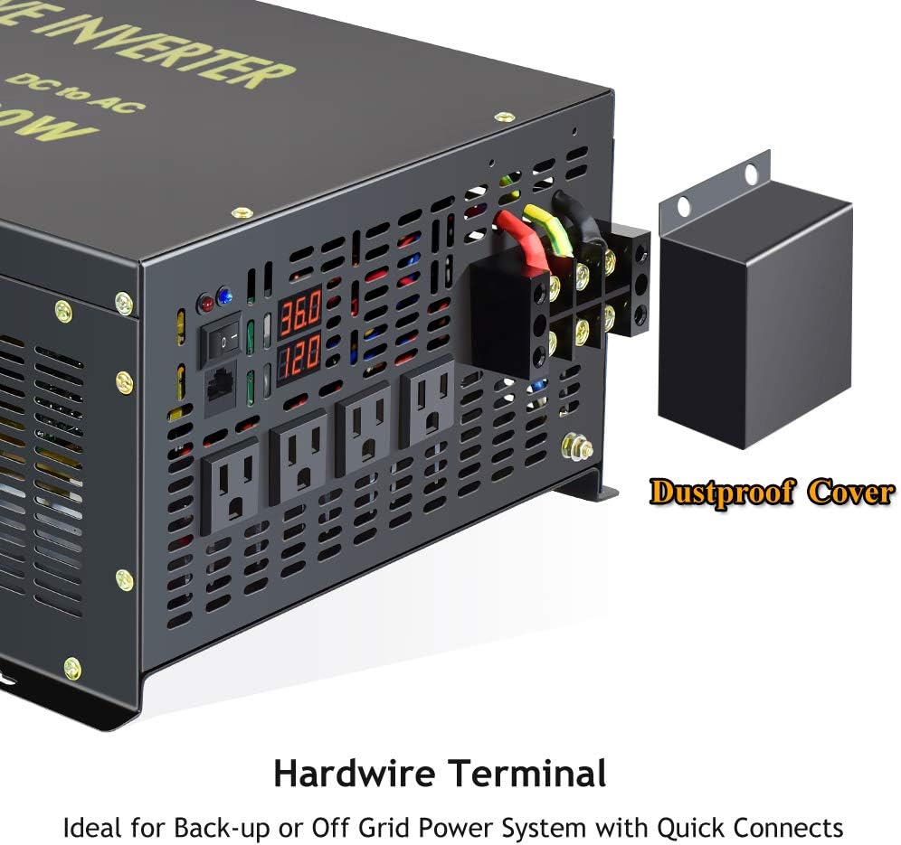 8000W Pure Sine Wave Power Inverter DC 36V to AC 120V A301