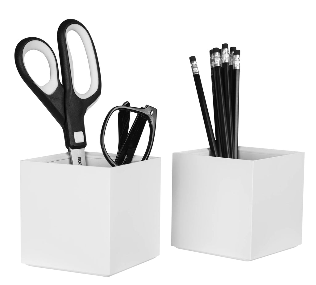 White 2-Pack Pencil Cup Desk Organizer V968
