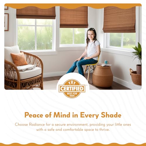 Cordless Bamboo Roman Shades - Driftwood - 28.5 in. W x 64 in. L X29550