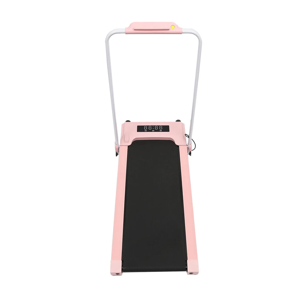 Folding Compact Treadmill 220 lbs Capacity Pink/Black Y307