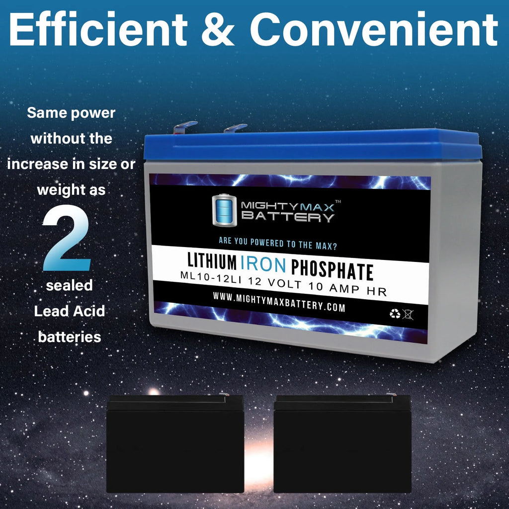 12V 10AH Lithium Replacement Battery 3 Pack N73181