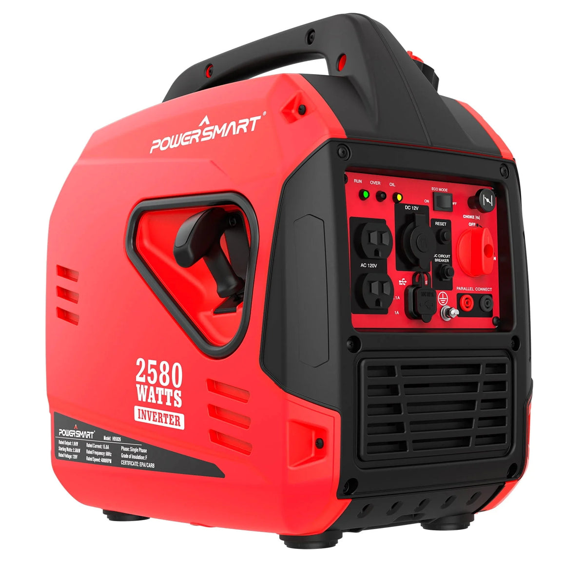 2580W Portable Gas Powered Inverter Generator with USB Outlet H9245