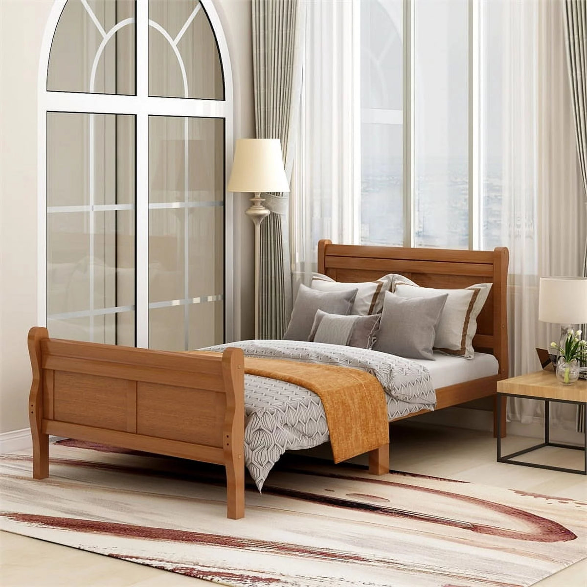 Wood Platform Bed Twin Bed Frame B130022