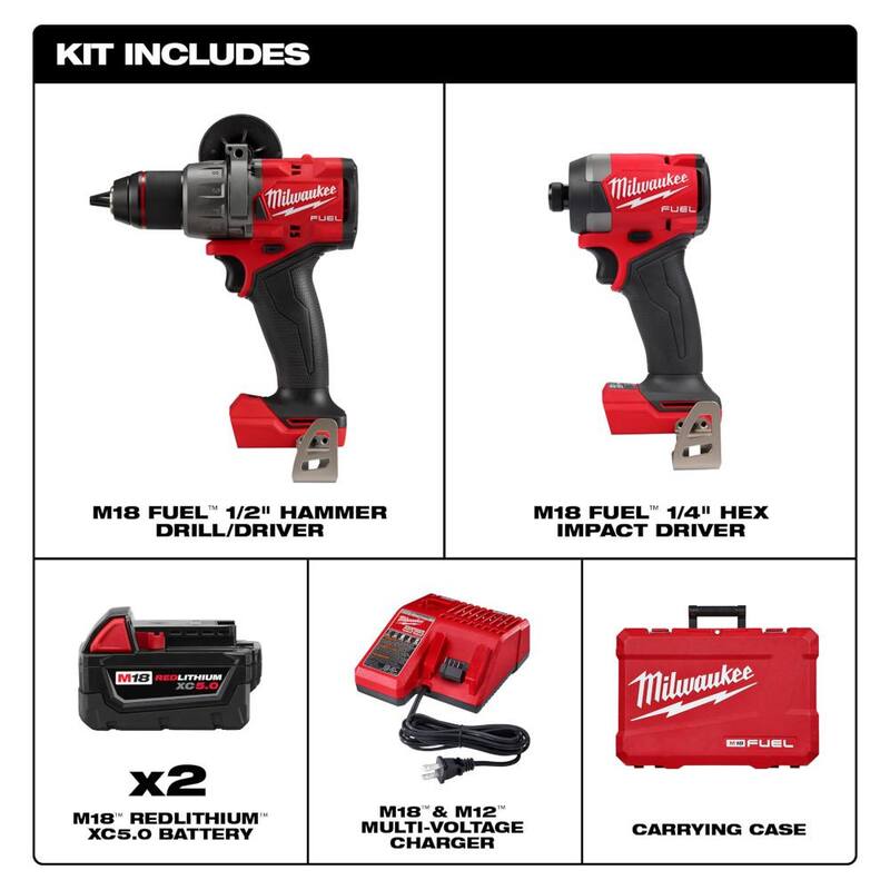 18-V Lithium Ion Brushless Cordless Combo Kit (2-Tool) with 2 Batteries G953