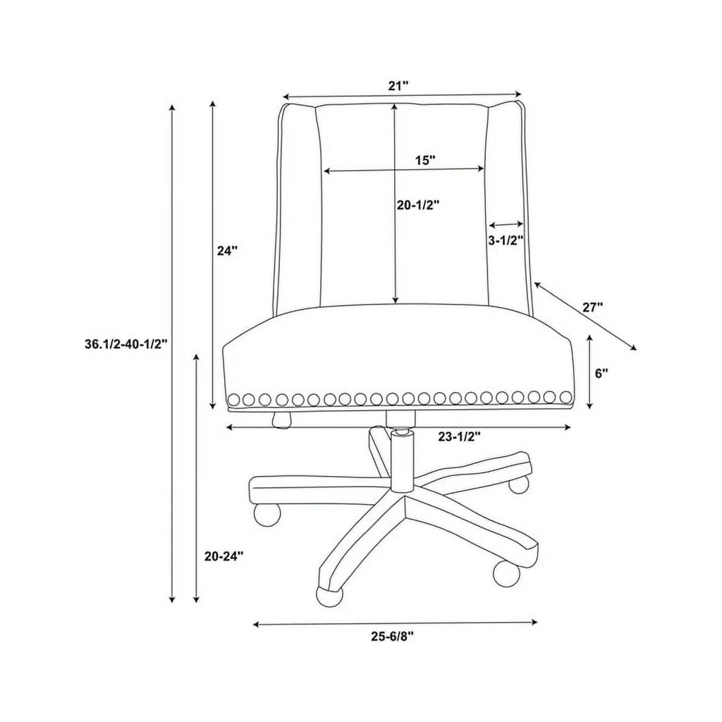 Wood Upholstered Office Chair in Brown Z2894