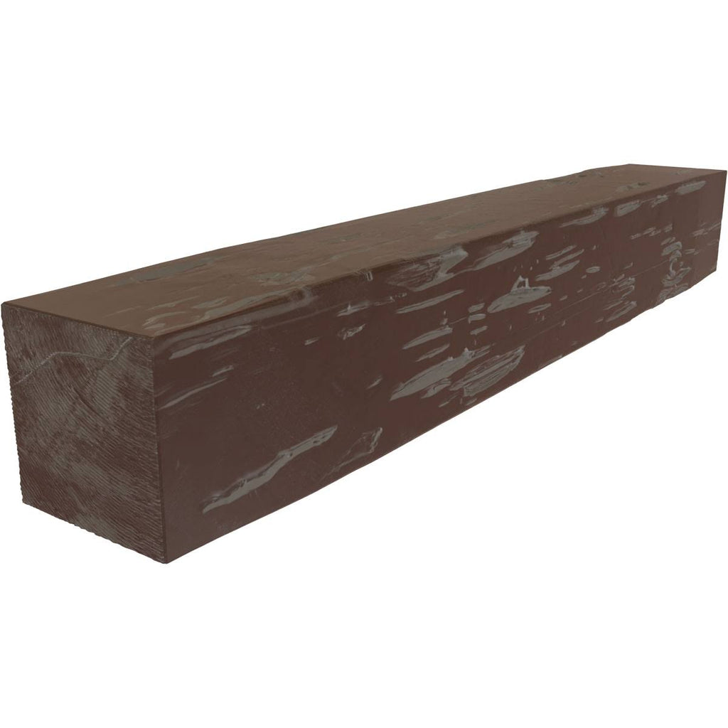 Pecky Cypress Faux Wood Fireplace Mantel, Aged Pecan P38306