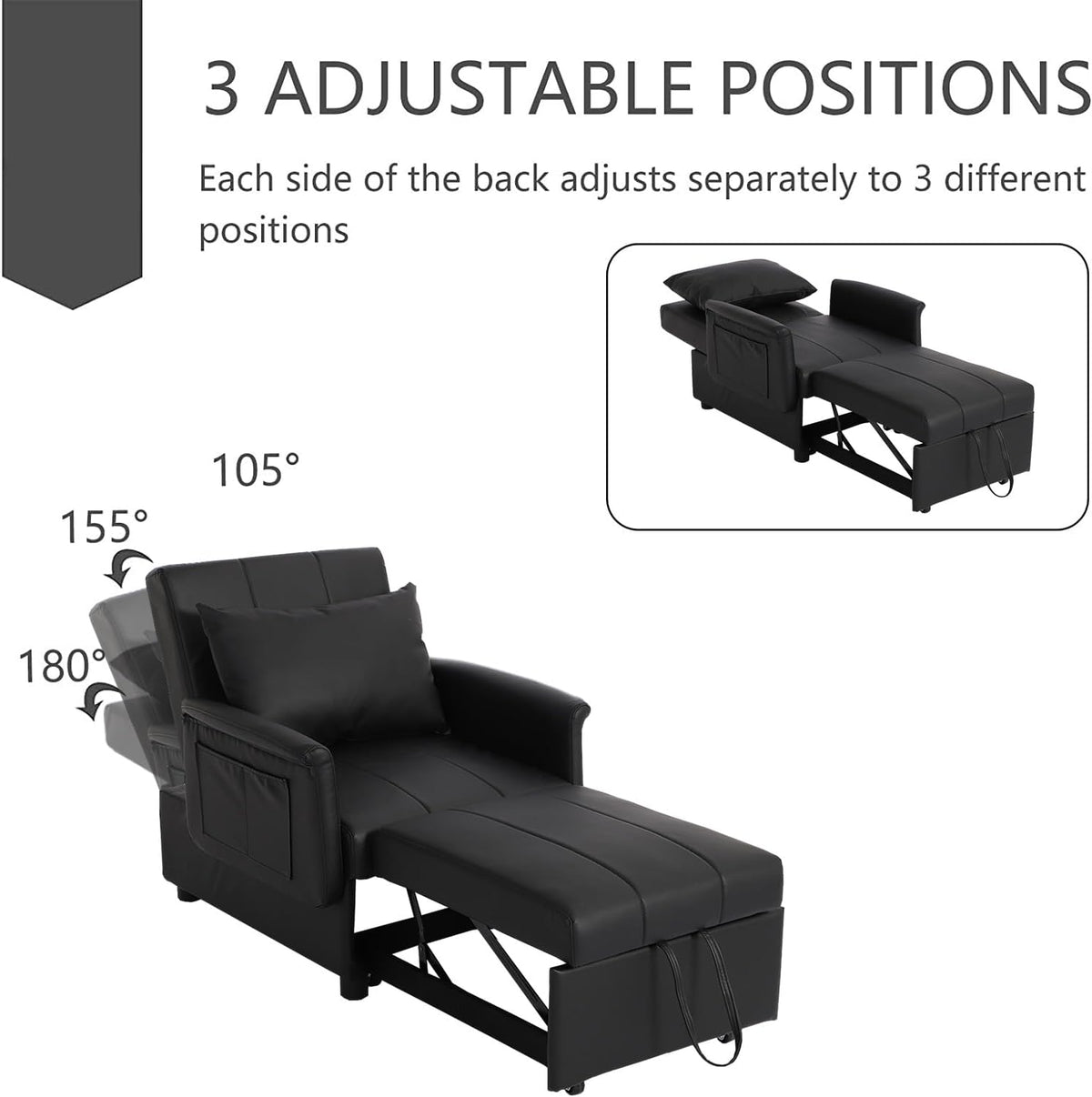 3 in 1 Folding Sofa Bed Chair O88799