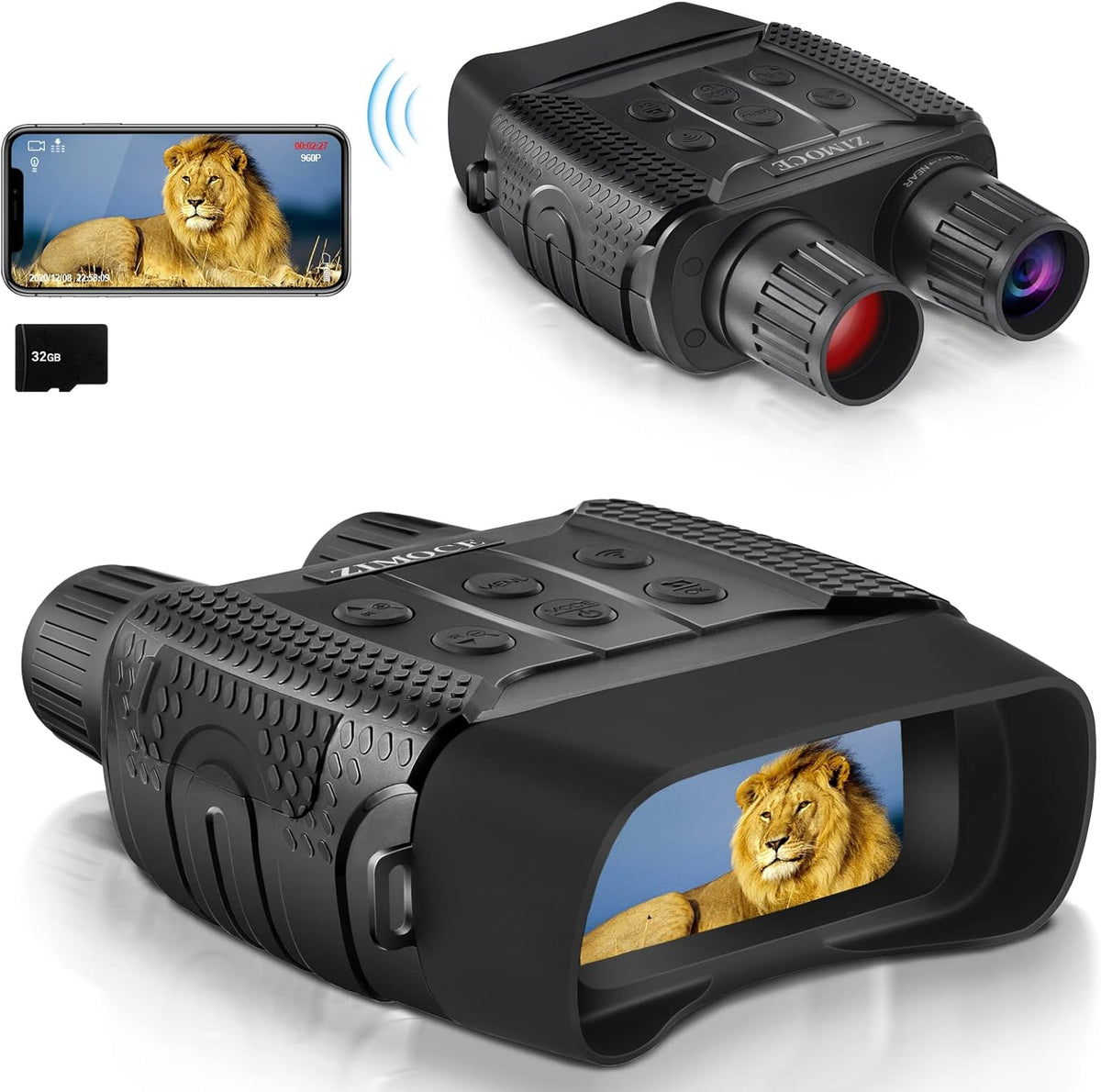 1080P Night Vision Binoculars with 2.5'' LCD Screen P31205