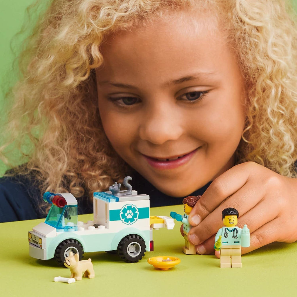 LEGO City Vet Van Rescue Toy Animal Ambulance Playset H26833