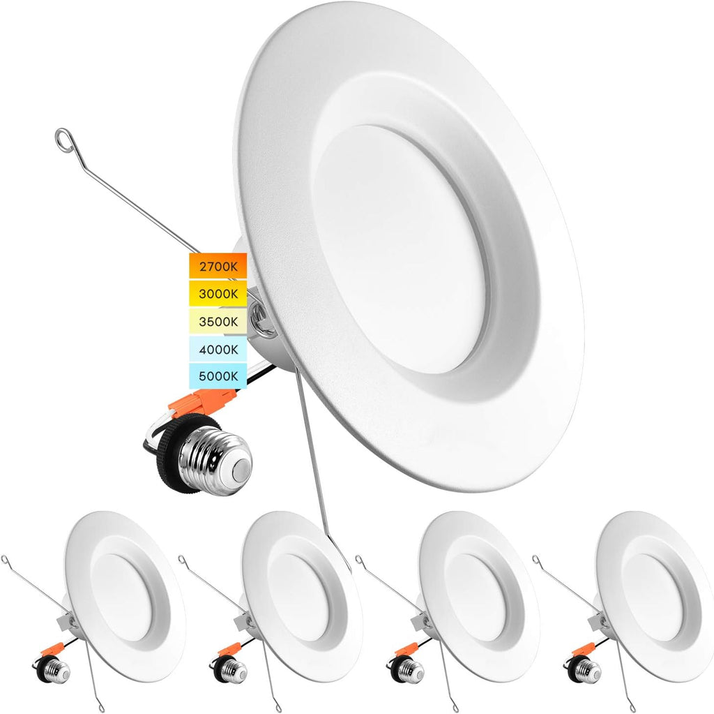 5/6 Inch LED Recessed Retrofit Downlight, 14W, Color Selectable, Dimmable, 12 Pack G759