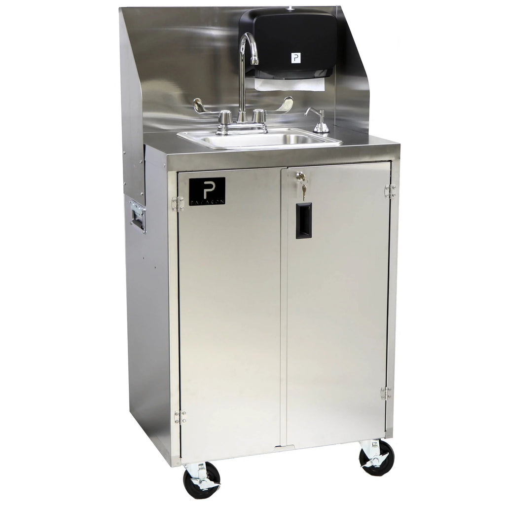 Electric Portable Sink with Hot Water Heater and Pump - Movable Steel Hand Washing Sink I85690