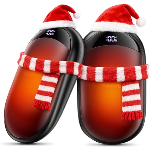 Rechargeable 2 Pack Magnetic Electric Hand Warmer with Digital Display P7744