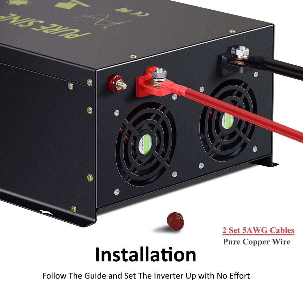 8000W Pure Sine Wave Power Inverter DC 36V to AC 120V A301