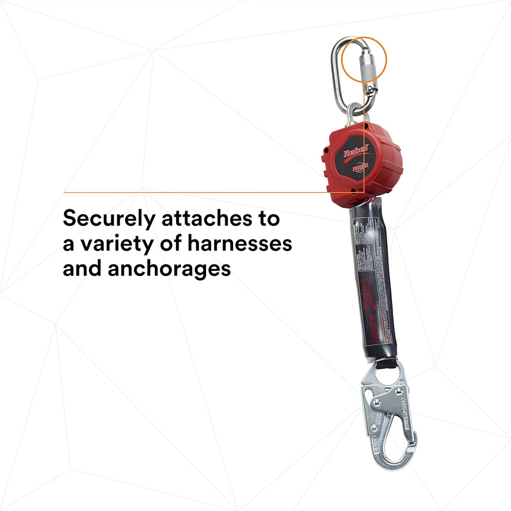 Self Retracting Lifeline with Steel Snap Hook and Carabiner V26165