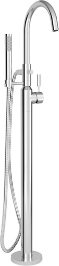 One-Handle Freestanding Tub Faucet with Handheld Shower, Polished Chrome R155