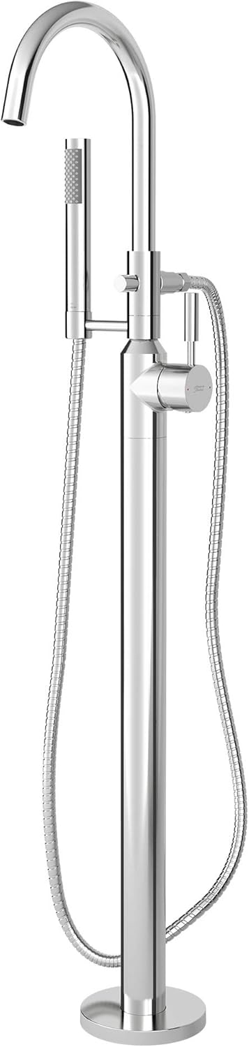 One-Handle Freestanding Tub Faucet with Handheld Shower, Polished Chrome R155