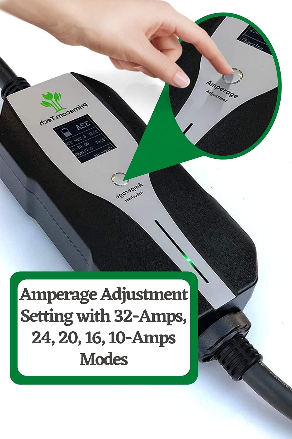 Level 2 Electric Vehicle Charger Amperage Adjustable 50Ft Cable N9606