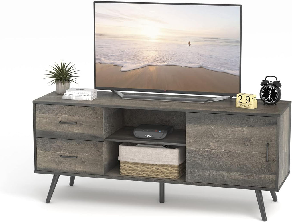 60 inch Black TV Stand with Storage and Shelves I16620