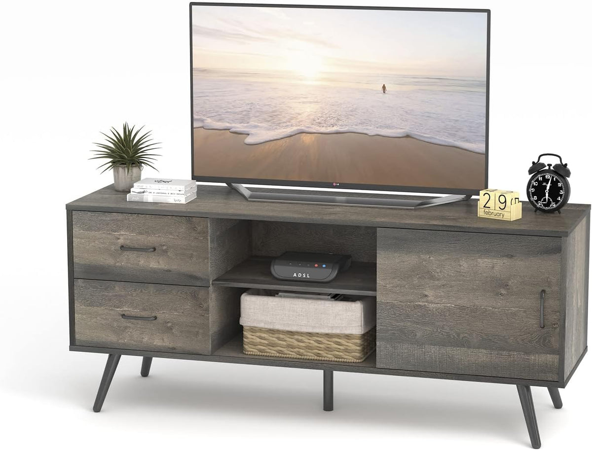 60 inch Black TV Stand with Storage and Shelves I16620