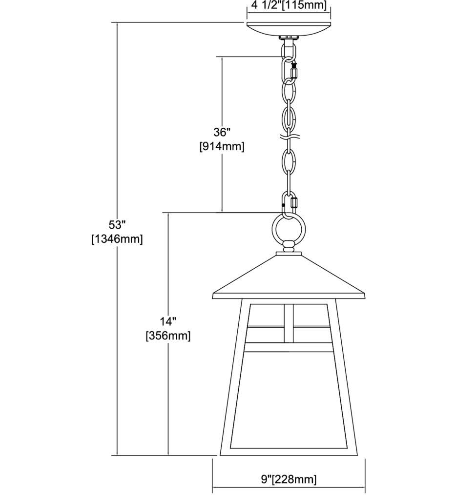 1-Light Hanging Matte Black Antique White Art Glass B596