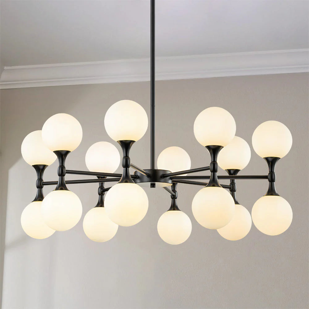 16-Light Dimmable Sputnik Linear Chandelier O1227