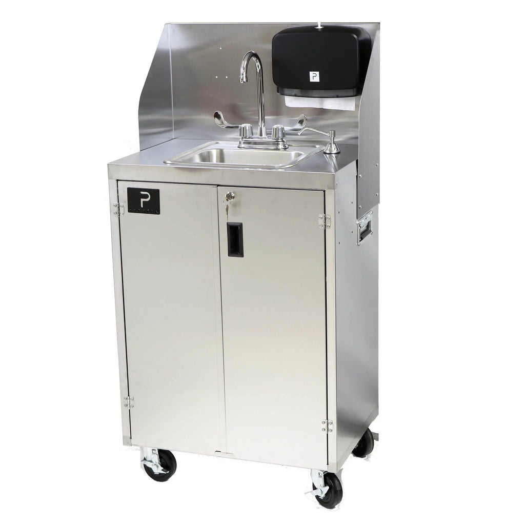 Electric Portable Sink with Hot Water Heater and Pump - Movable Steel Hand Washing Sink I85690