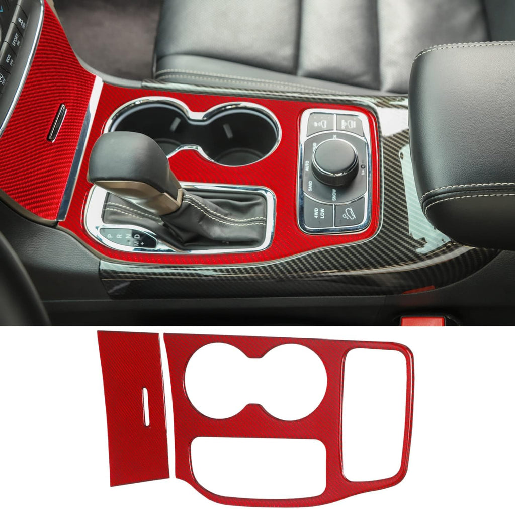 Real Carbon Fiber Black Cup Holder Center Console Trim S519267