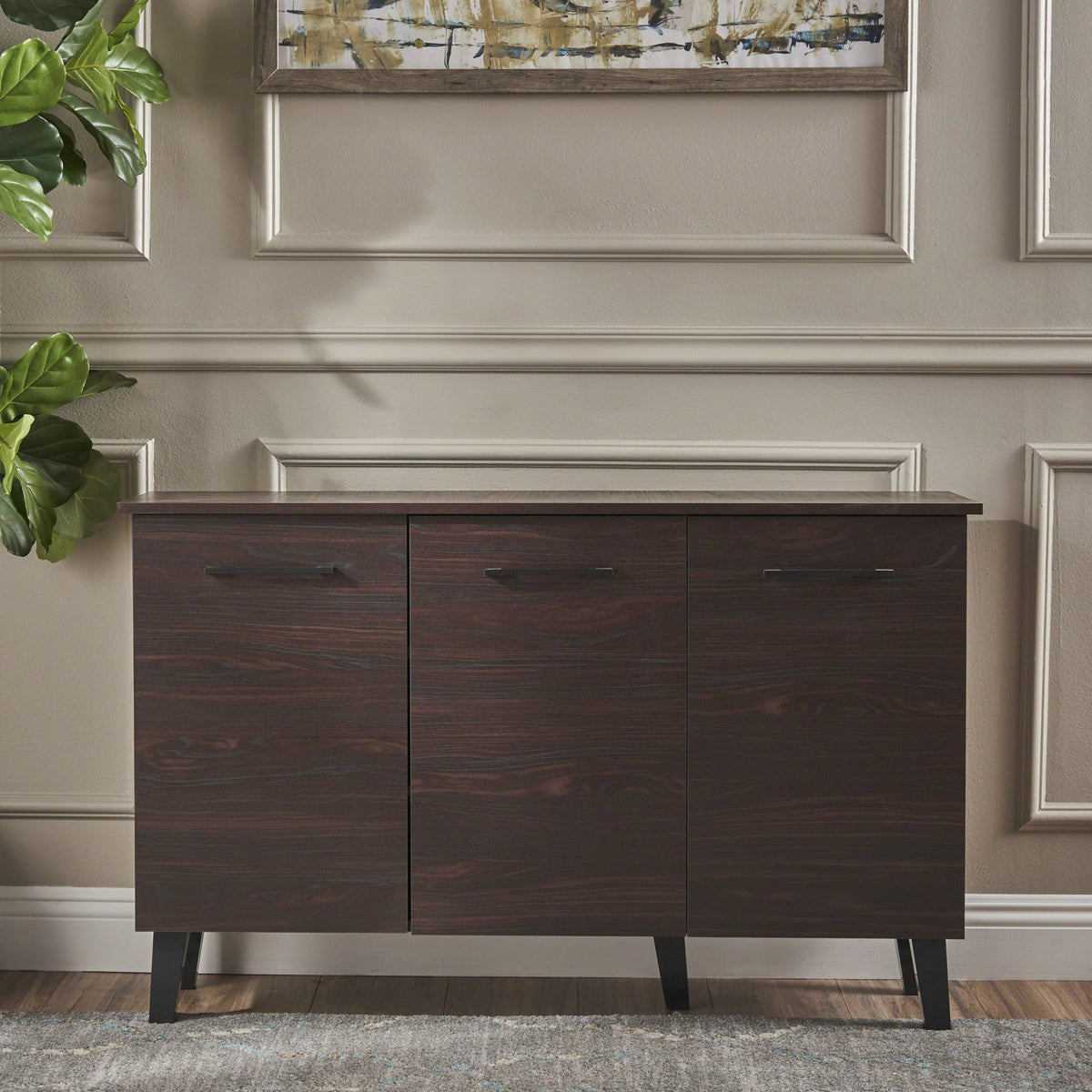 Mid Century Modern Fiberboard Cabinet B4695