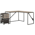 50 L Shaped Industrial Writing Desk with File Cabinet B499