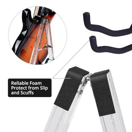 Hardwood Black Foldable Guitar Stand E873016
