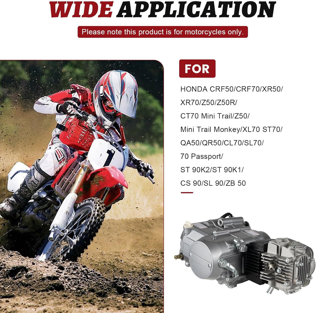 4-Stroke 125cc Manual Start Single Cylinder Manual Clutch Dirt Bike Engine Motor B222