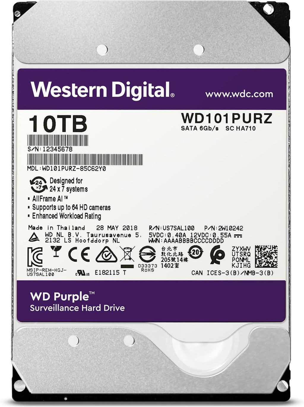 10TB Surveillance Internal Hard Drive X323