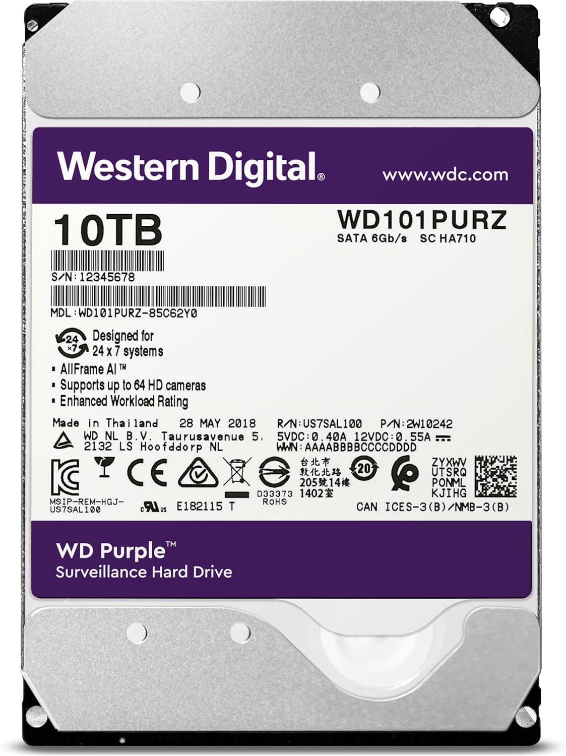 10TB Surveillance Internal Hard Drive X323