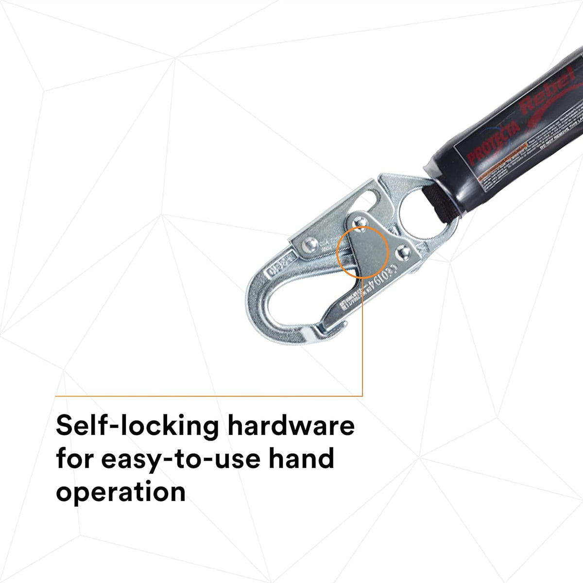 Self Retracting Lifeline with Steel Snap Hook and Carabiner V26165