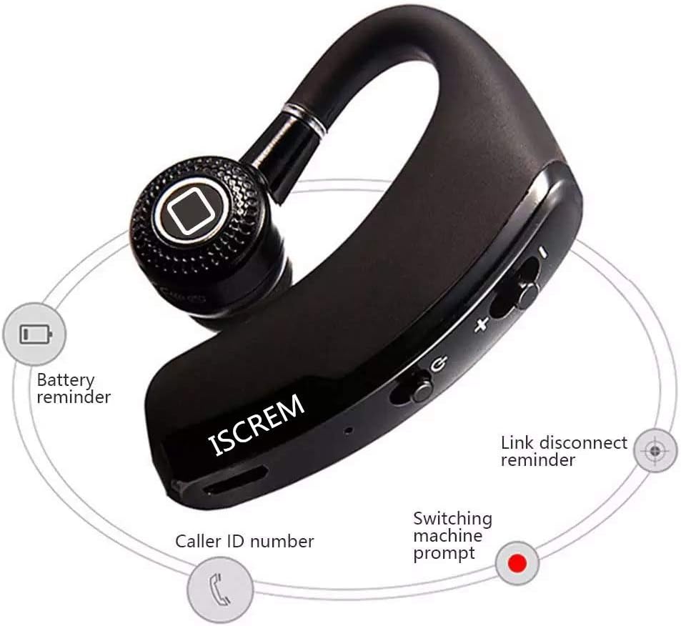 Bluetooth Headset Wireless Single Earpiece Noise Cancelling Headphones R2098