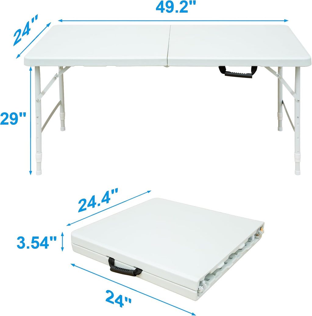 Plastic Folding Table with Carrying Handle R48838