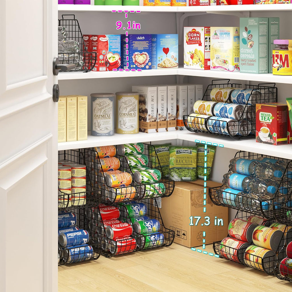 3 Tier Can Dispenser with 3 Divider, Wire Bins Z8776