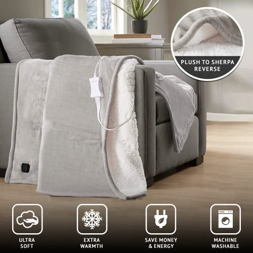 Reversible Electric Blanket, 50x60 Red Plaid I84981